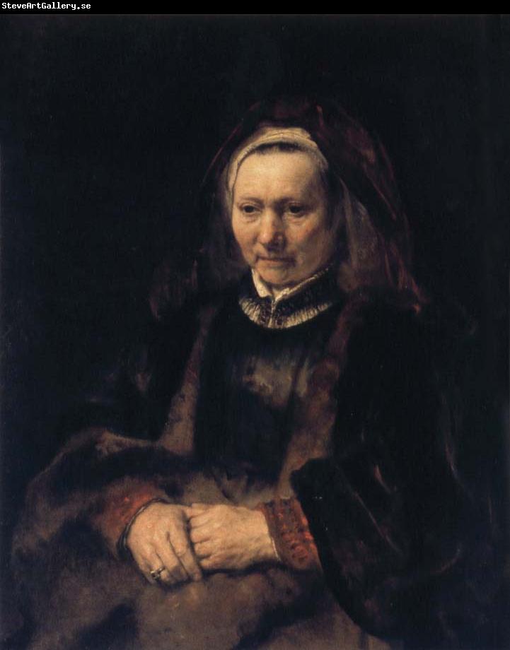 REMBRANDT Harmenszoon van Rijn Portrait of an Elderly Woamn